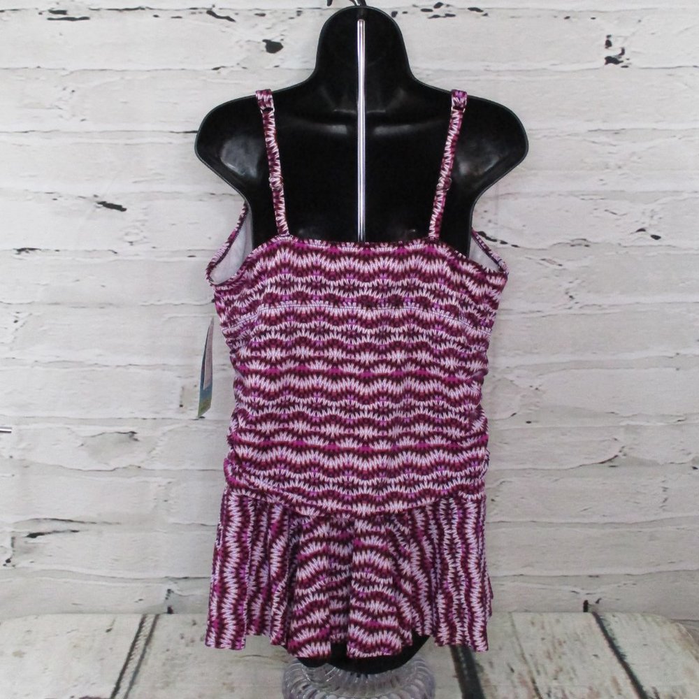 Swim Solutions Plus One Piece Swim Dress - Picture 4 of 8